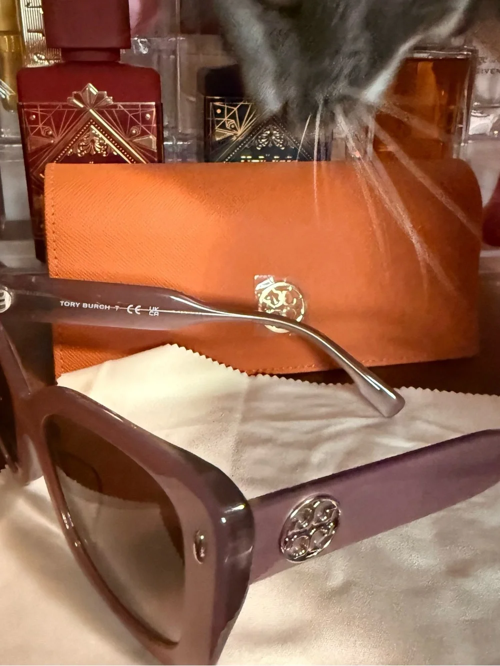 Tory Burch Oversized Sunglasses in Mauve Pink Purplish